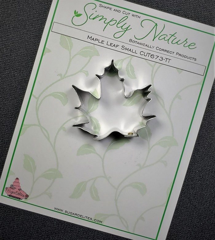 Maple Leaf Cutter Small by Simply Nature Botanically Correct Products®, was designed by Jason Dontz and Jennifer Dontz of Sugar Delites, and creates the most realistic small Maple leaf interpretation possible. The small Maple leaf cutter measures 1 3/4" x 1 3/4". This cutter is designed to be paired with the Simply Nature Botanically Correct Maple Leaf Veiner Small (VEI151). When paired together, Simply Nature brand cutters and veiners will create a detailed botanically correct replication of nature. 
